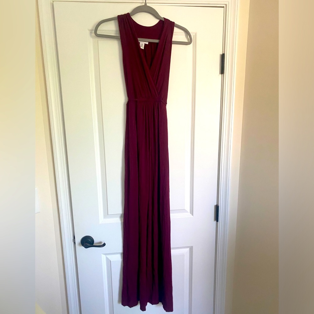 Burgundy maternity dress